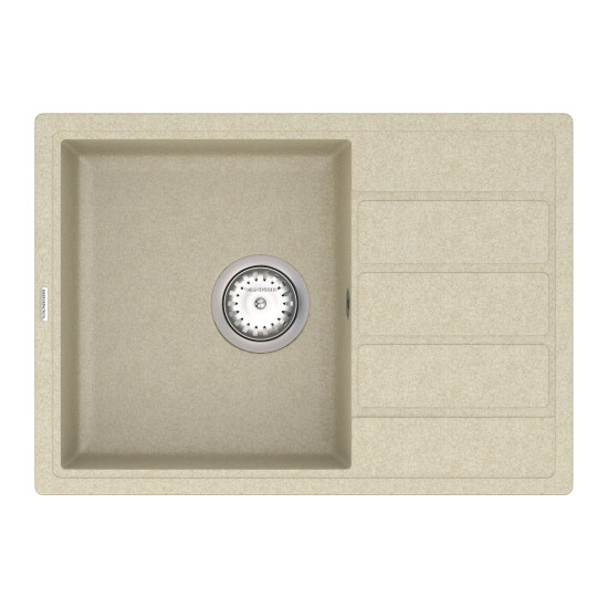 Кухонна мийка VANKOR Easy EMP 02.62 Beige + сифон VANKOR