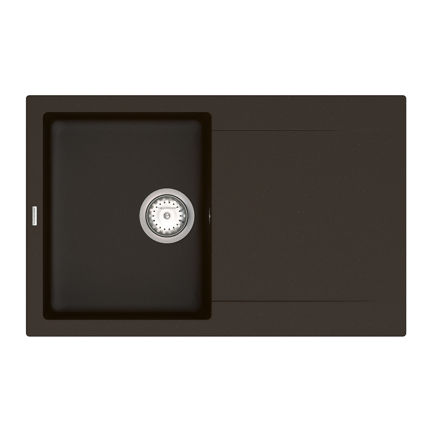 Кухонна мийка VANKOR Orman OMP 02.78 Chocolate + сифон VANKOR