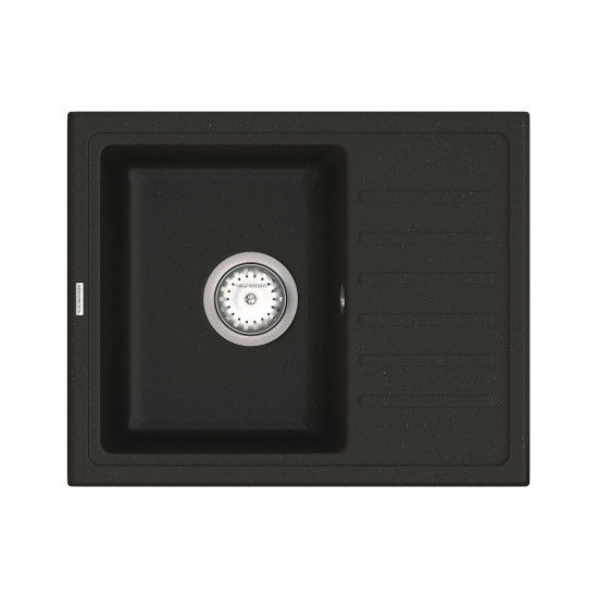 Кухонна мийка VANKOR Lira LMP 02.55 Black + сифон VANKOR