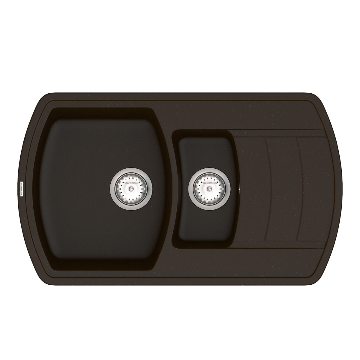 Кухонна мийка VANKOR Norton NMP 04.86 Chocolate + сифон VANKOR
