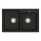 Кухонна мийка VANKOR Orman OMP 05.80 Black + сифон VANKOR