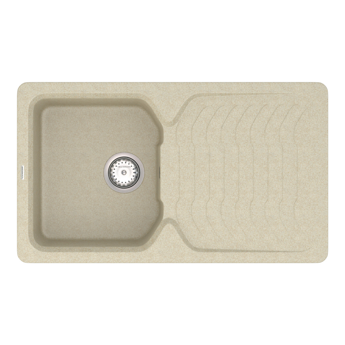 Кухонна мийка VANKOR Sigma SMP 02.85 Beige + сифон VANKOR