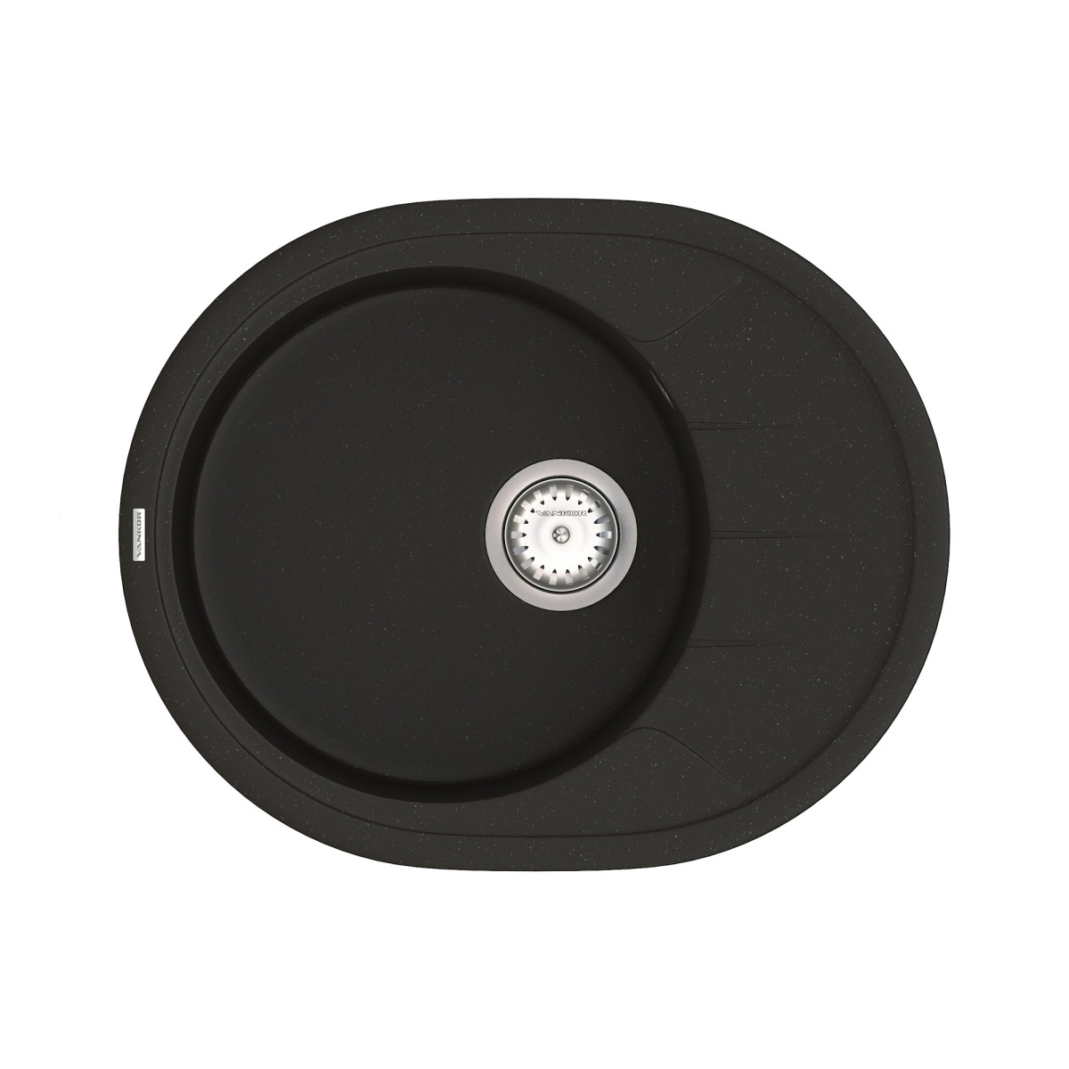 Кухонна мийка VANKOR Sity SMO 02.61 Black + сифон VANKOR