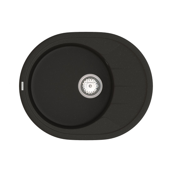 Кухонна мийка VANKOR Sity SMO 02.61 Black + сифон VANKOR
