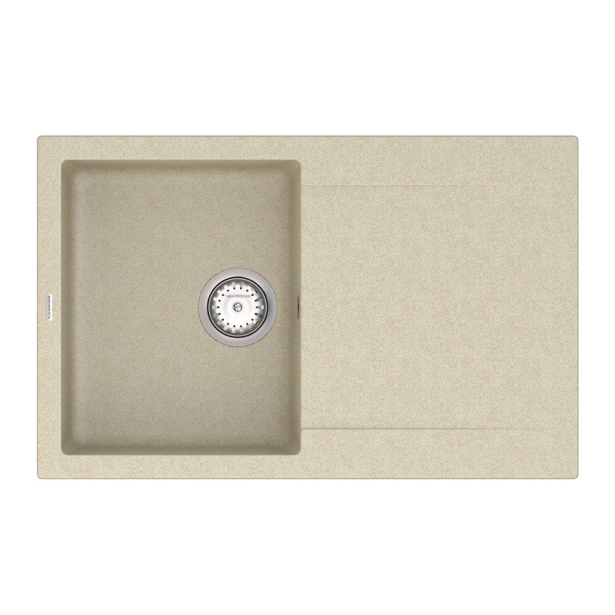 Кухонна мийка VANKOR Orman OMP 02.78 Beige + сифон VANKOR