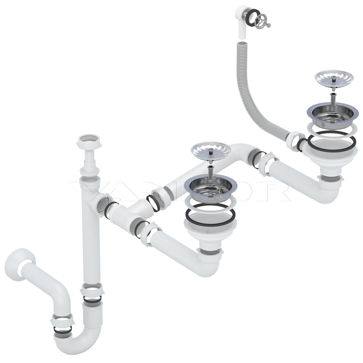 Кухонна мийка VANKOR Orman OMP 05.80 Safari + сифон VANKOR Кухонна мийка VANKOR Orman OMP 05.80 Safari + сифон VANKOR