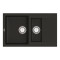 Кухонна мийка VANKOR Orman OMP 04.80 Black + сифон VANKOR