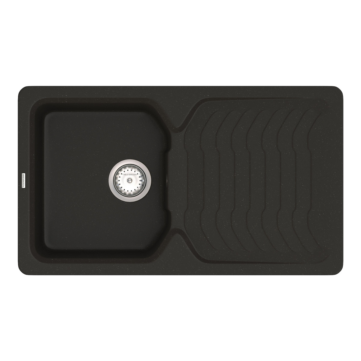 Кухонна мийка VANKOR Sigma SMP 02.85 Black + сифон VANKOR
