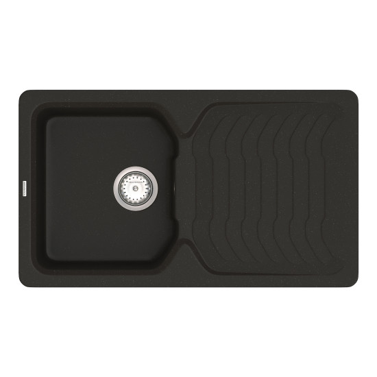 Кухонна мийка VANKOR Sigma SMP 02.85 Black + сифон VANKOR