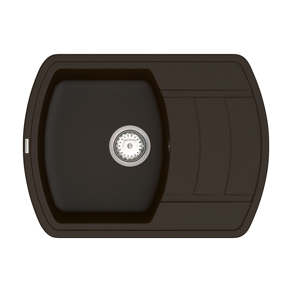 Кухонна мийка VANKOR Norton NMP 02.67 Chocolate + сифон VANKOR