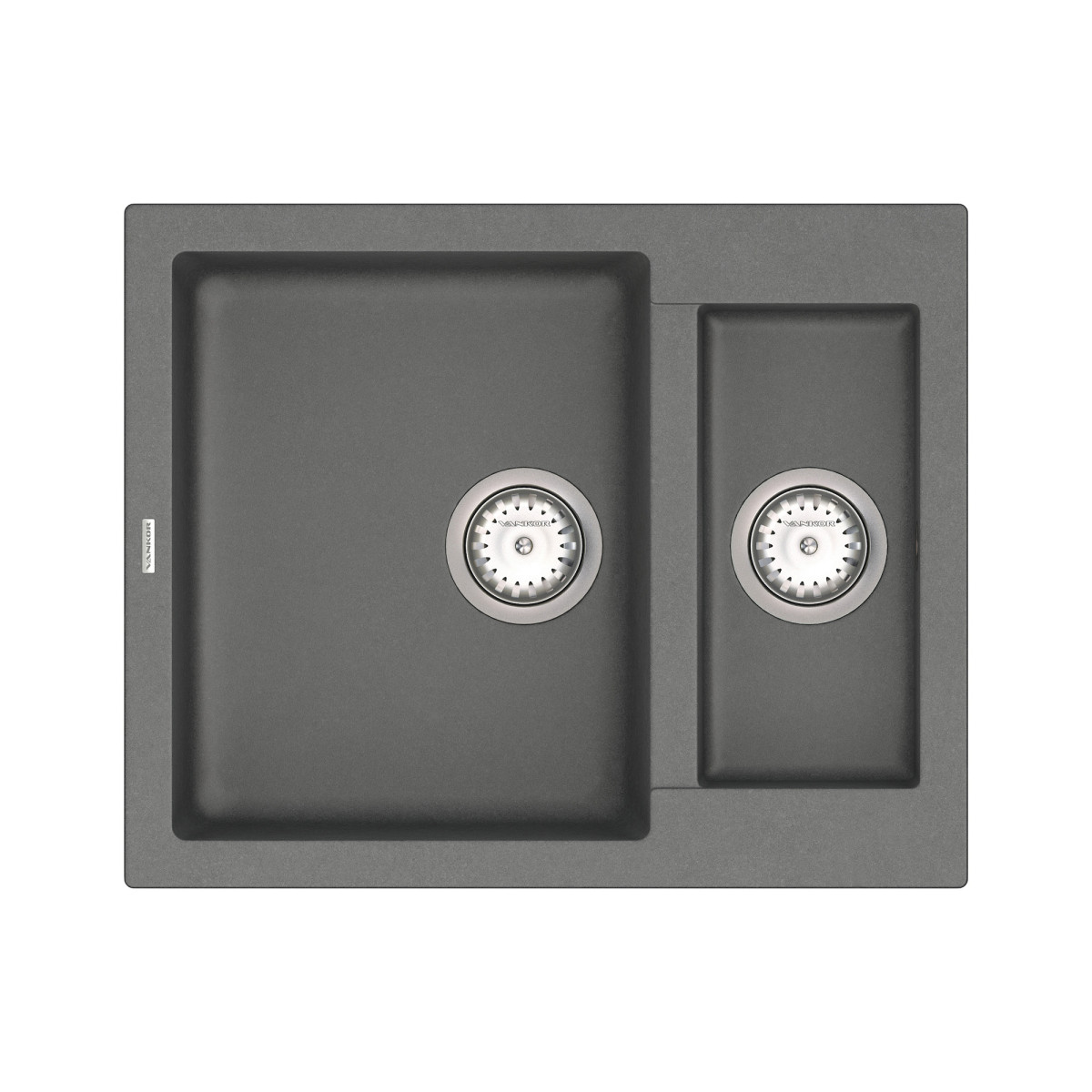 Кухонна мийка VANKOR Orman OMP 03.61 Gray + сифон VANKOR