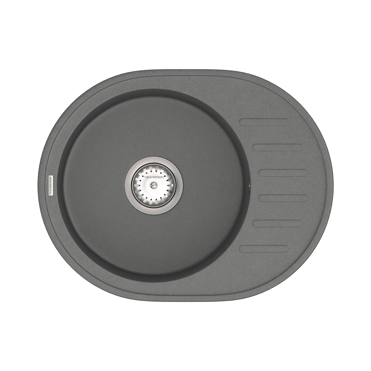 Кухонна мийка VANKOR Lira LMO 02.57 Gray + сифон VANKOR