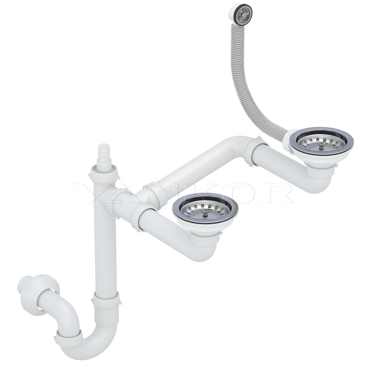 Кухонна мийка VANKOR Orman OMP 04.80 Gray + сифон VANKOR Кухонна мийка VANKOR Orman OMP 04.80 Gray + сифон VANKOR