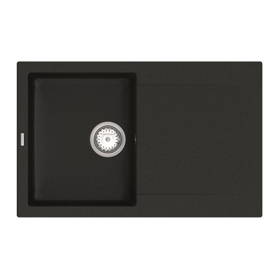 Кухонна мийка VANKOR Orman OMP 02.78 Black + сифон VANKOR
