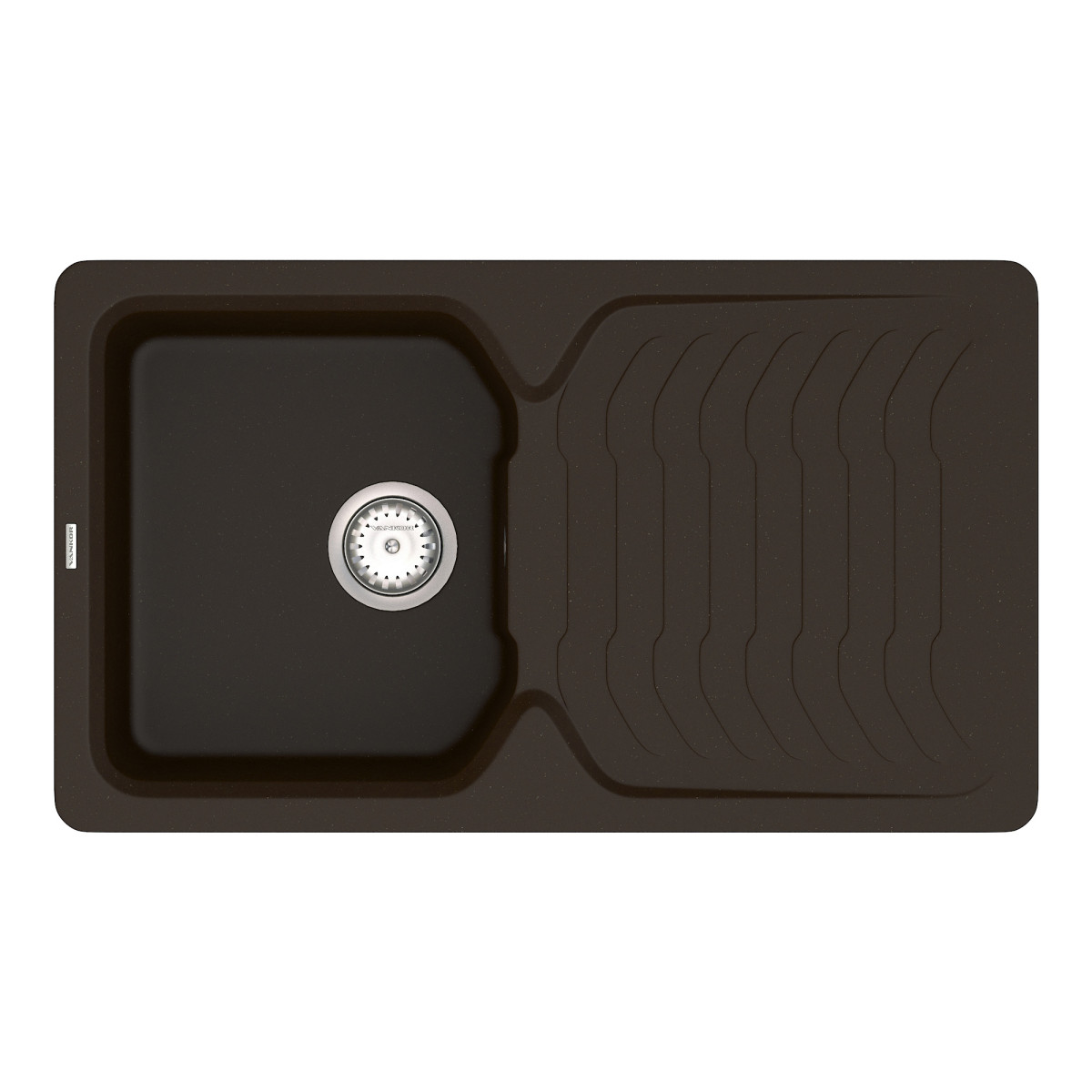 Кухонна мийка VANKOR Sigma SMP 02.85 Chocolate + сифон VANKOR