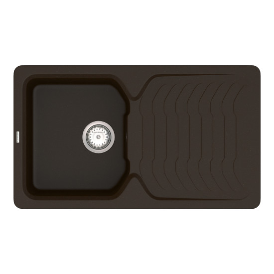 Кухонна мийка VANKOR Sigma SMP 02.85 Chocolate + сифон VANKOR