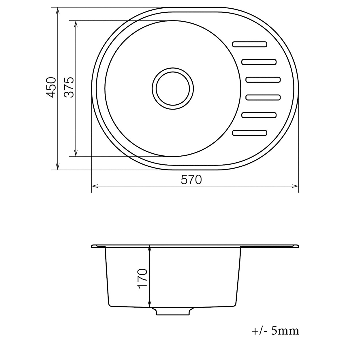 Кухонна мийка VANKOR Lira LMO 02.57 Gray + сифон VANKOR
