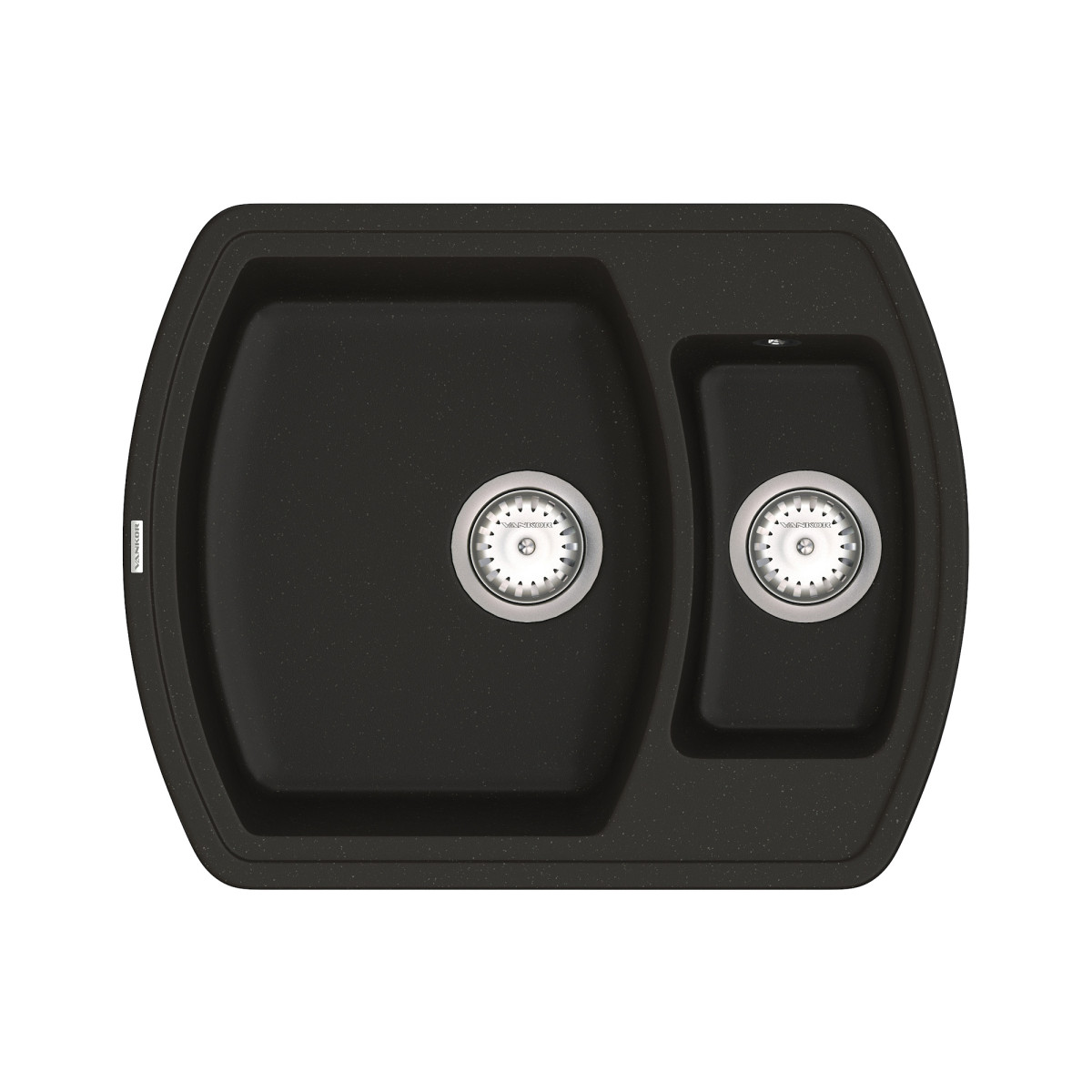 Кухонна мийка VANKOR Norton NMP 03.63 Black + сифон VANKOR
