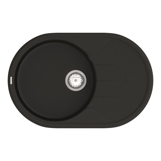 Кухонна мийка VANKOR Sity SMO 02.78 Black + сифон VANKOR