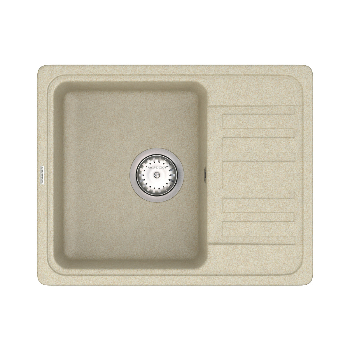 Кухонна мийка VANKOR Hope HMP 02.57 Beige + сифон VANKOR