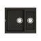 Кухонна мийка VANKOR Orman OMP 03.61 Black + сифон VANKOR