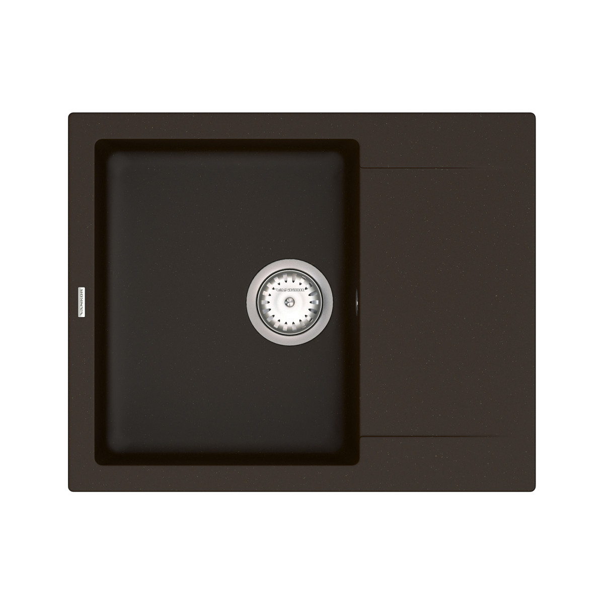 Кухонна мийка VANKOR Orman OMP 02.61 Chocolate + сифон VANKOR