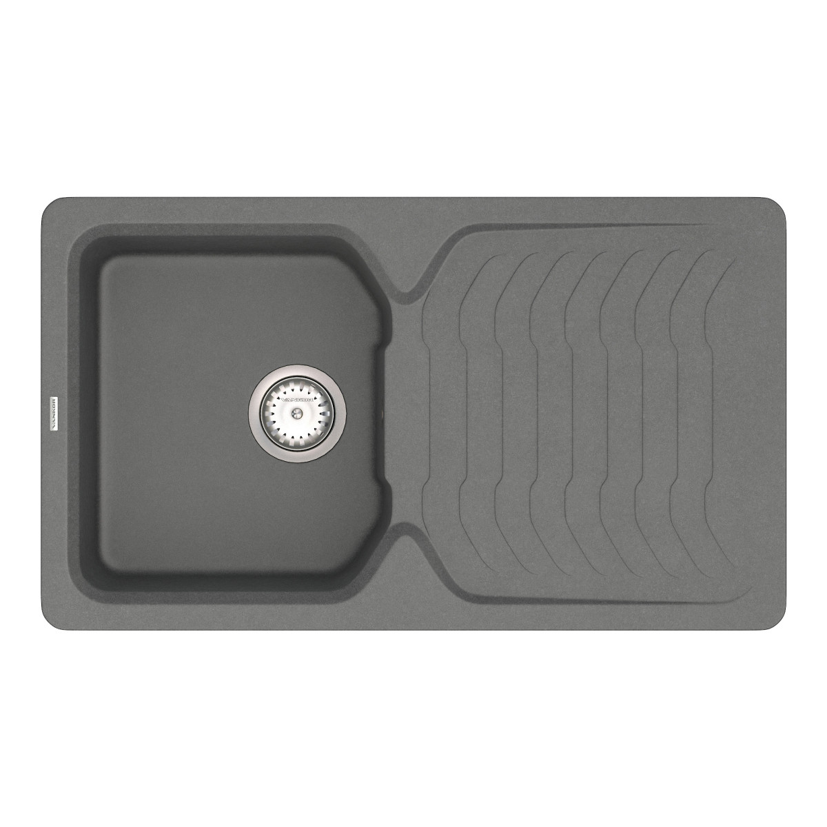 Кухонна мийка VANKOR Sigma SMP 02.85 Gray + сифон VANKOR