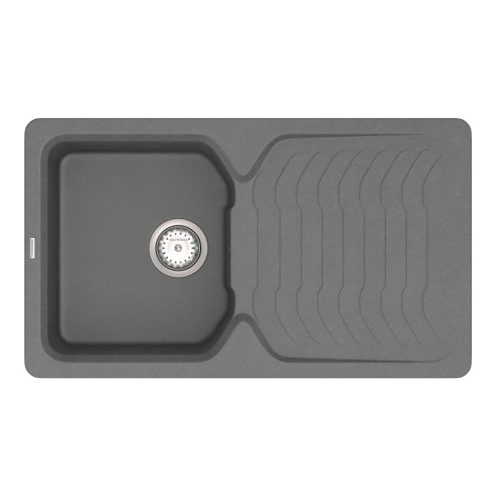 Кухонна мийка VANKOR Sigma SMP 02.85 Gray + сифон VANKOR
