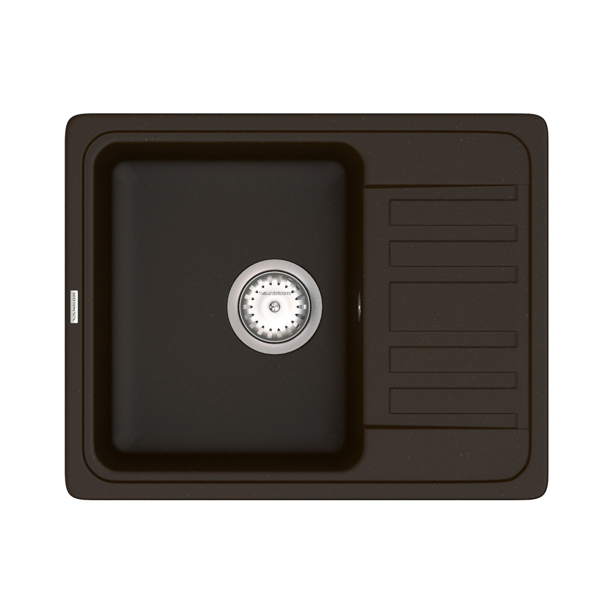 Кухонна мийка VANKOR Hope HMP 02.57 Chocolate + сифон VANKOR