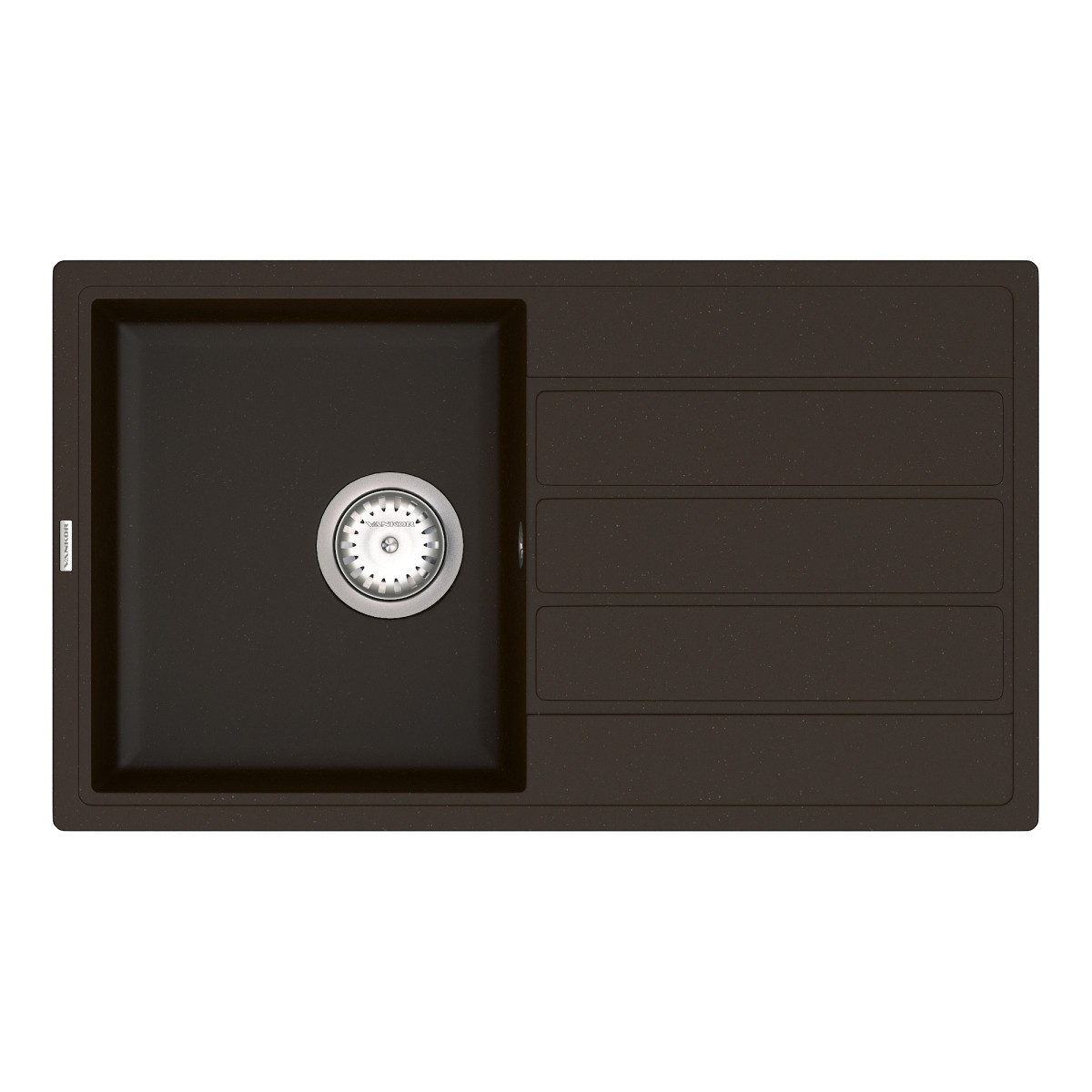 Кухонна мийка VANKOR Easy EMP 02.76 Chocolate + сифон VANKOR
