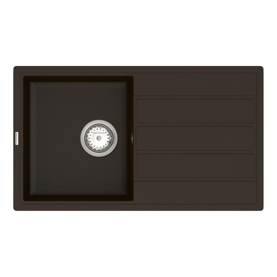Кухонна мийка VANKOR Easy EMP 02.76 Chocolate + сифон VANKOR