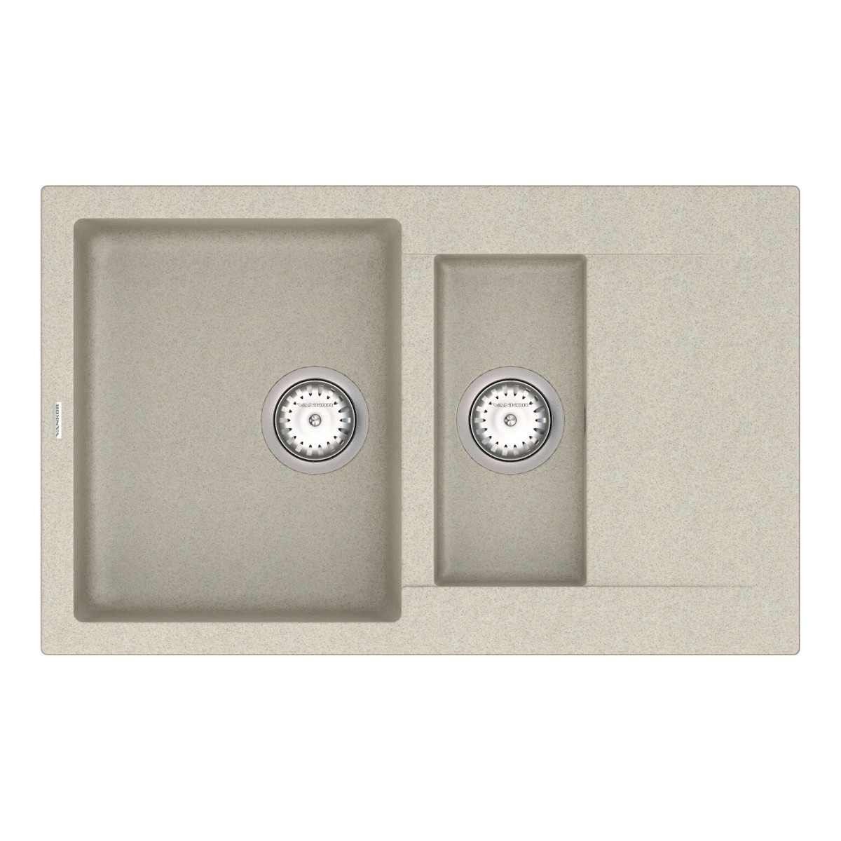 Кухонна мийка VANKOR Orman OMP 04.80 Terra + сифон VANKOR