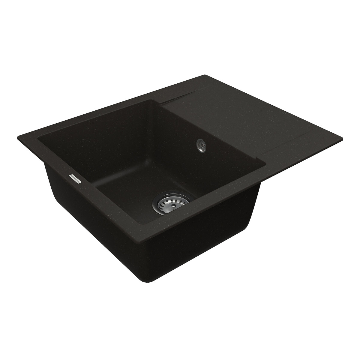 Кухонна мийка VANKOR Orman OMP 02.61 Black + сифон VANKOR