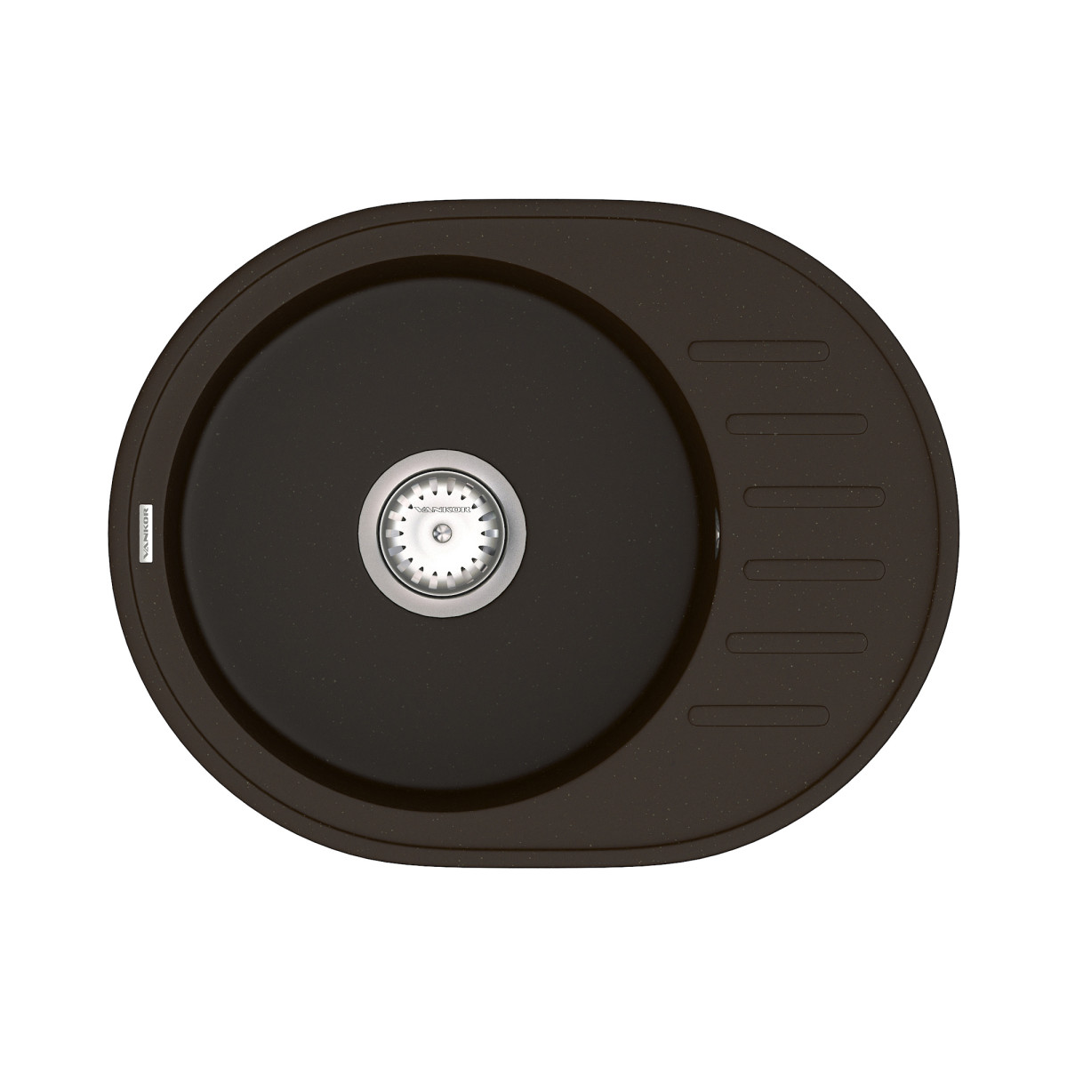 Кухонна мийка VANKOR Lira LMO 02.57 Chocolate + сифон VANKOR