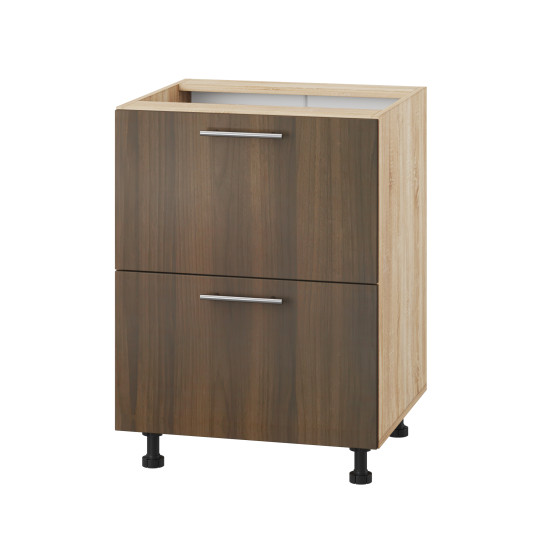 Корпус Стандарт дуб сонома, фасад Стандарт горіх темний 120.SM-60x72x52