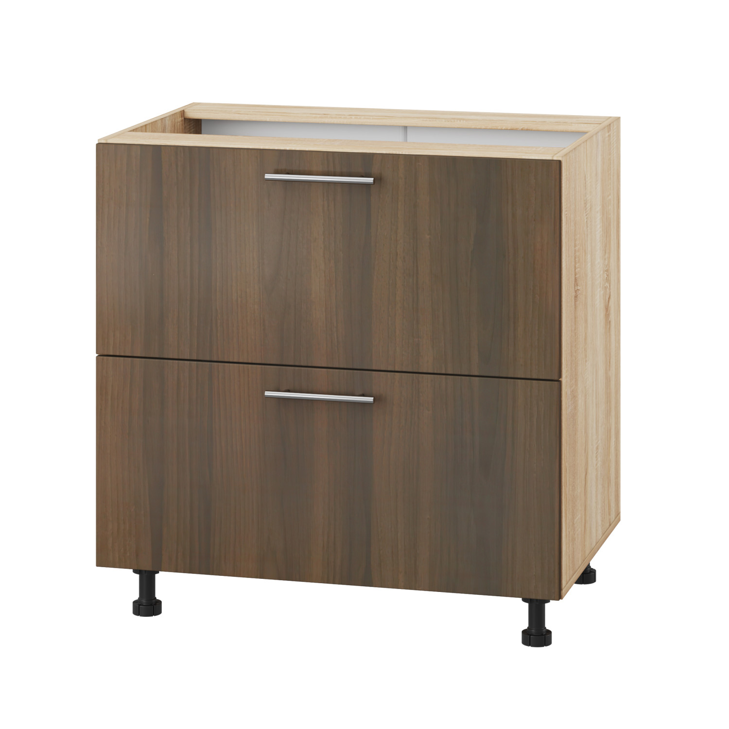 Корпус Стандарт дуб сонома, фасад Стандарт горіх темний 120.SM-80x72x52