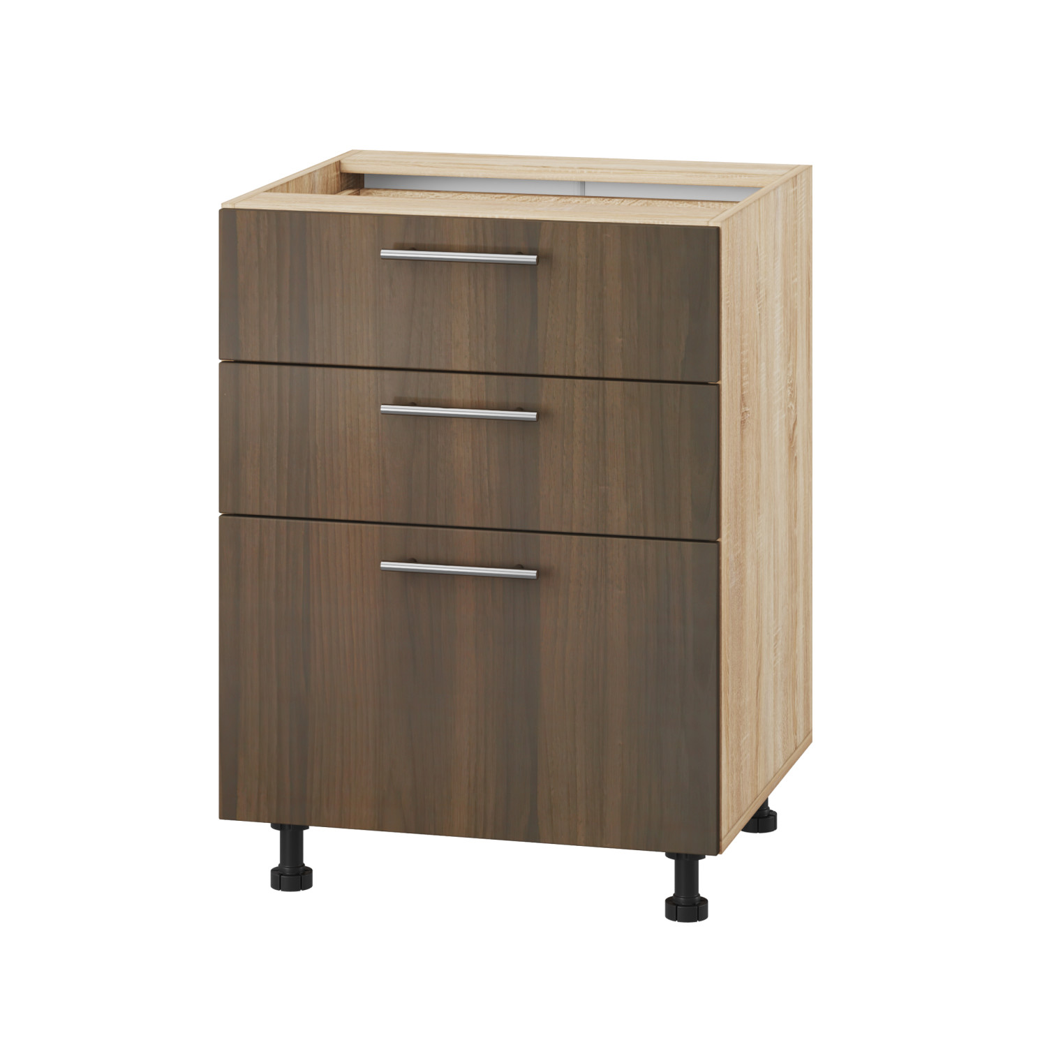 Корпус Стандарт дуб сонома, фасад Стандарт горіх темний 130.SM 60х72х52