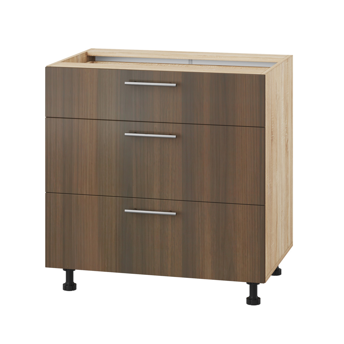 Корпус Стандарт дуб сонома, фасад Стандарт горіх темний 131Q. 80х72х52