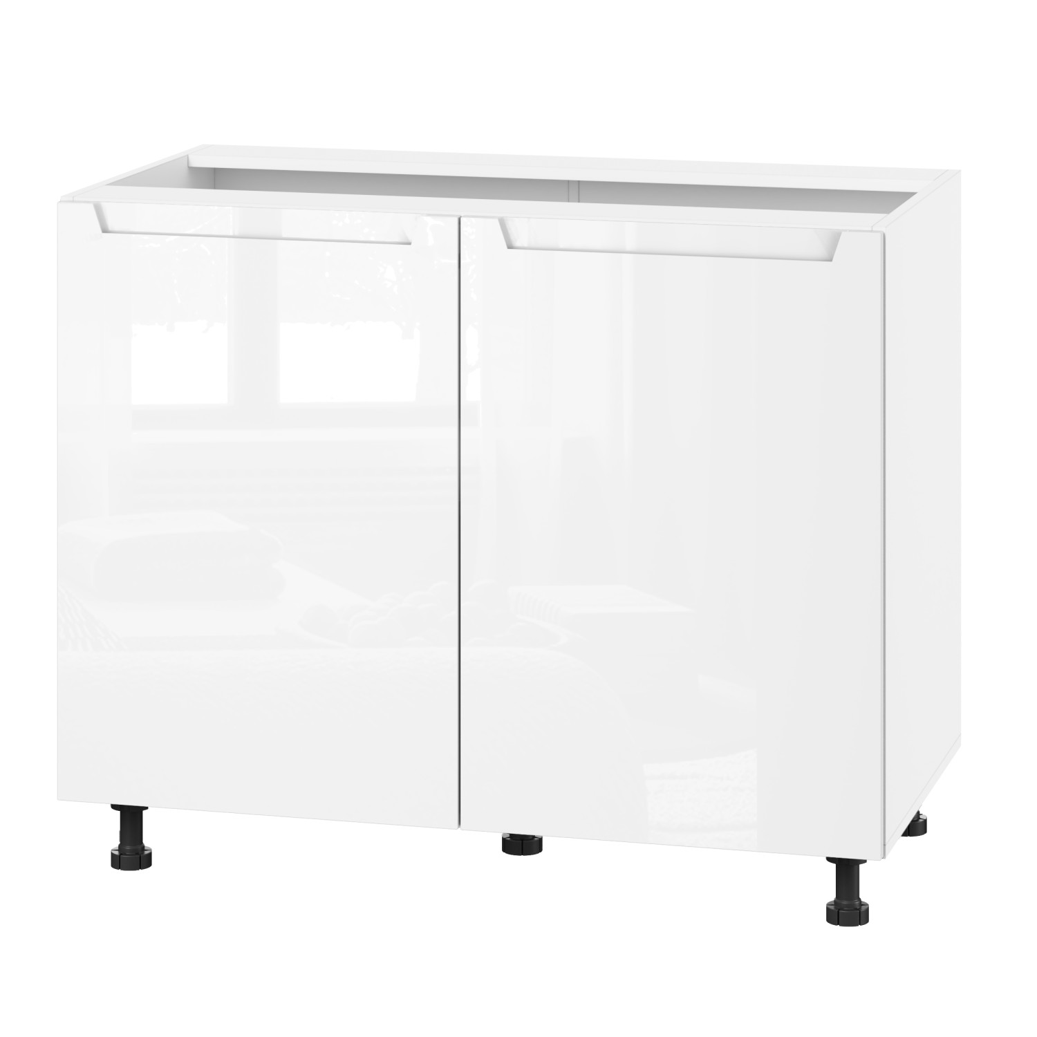 Корпус Стандарт білий, фасад Бостон білий глянець 102 100х72х52 Корпус Стандарт білий, фасад Бостон білий глянець 102 100х72х52