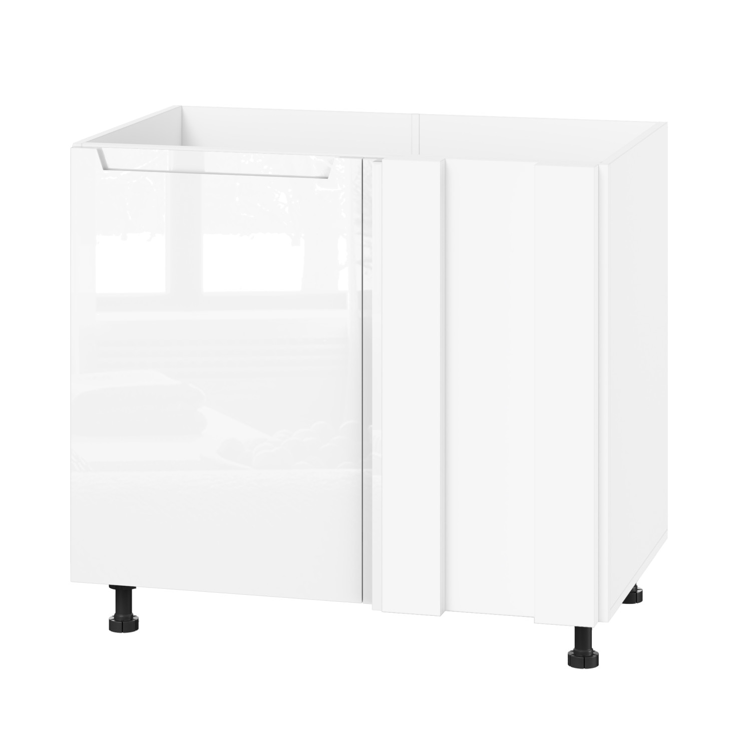 Корпус Стандарт білий, фасад Бостон білий глянець 103 90-110х72х52