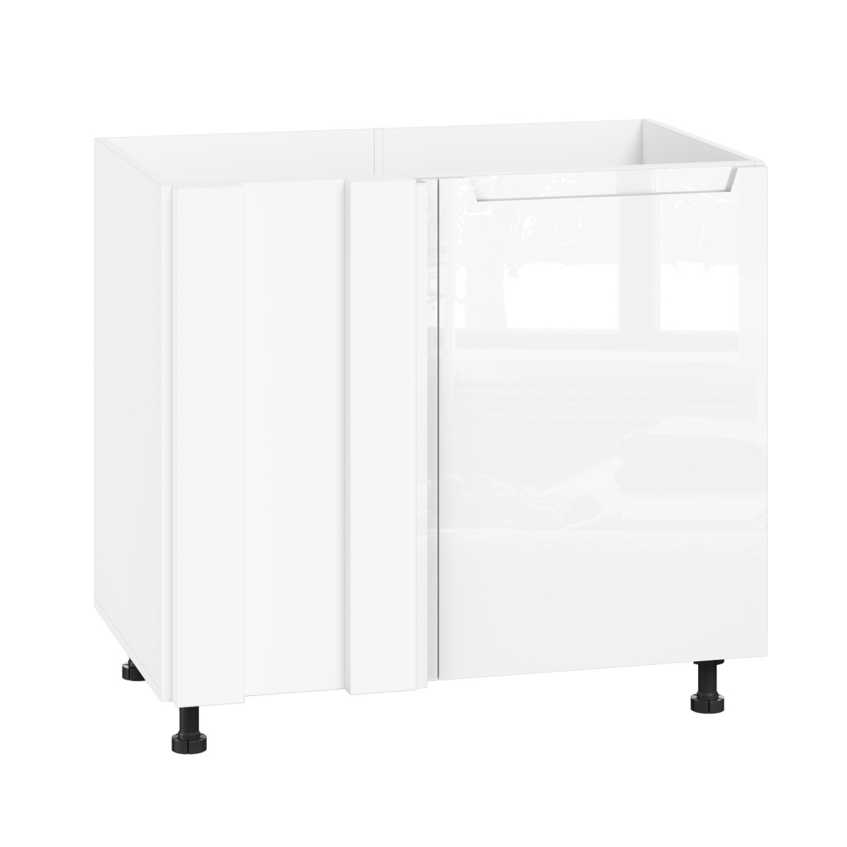 Корпус Стандарт білий, фасад Бостон білий глянець 103 90-110х72х52