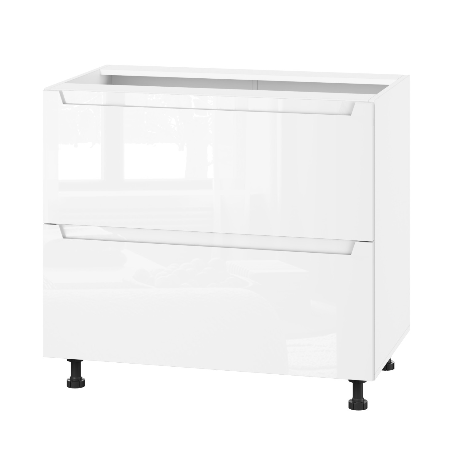 Корпус Стандарт білий, фасад Бостон білий глянець 123.SM-90x72x52