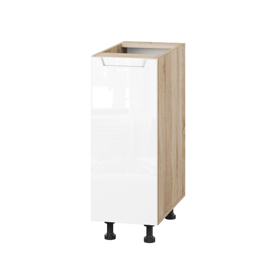 Корпус Стандарт дуб сонома, фасад Бостон білий глянець 101 30х72х52