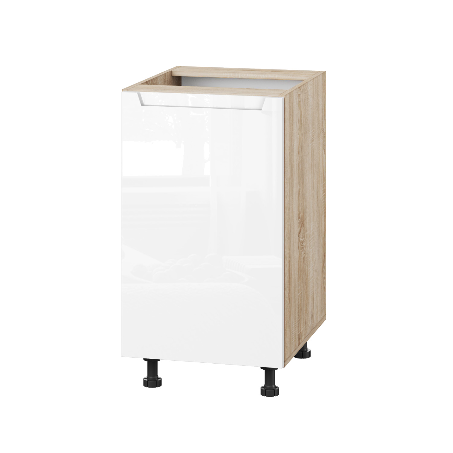 Корпус Стандарт дуб сонома, фасад Бостон білий глянець 101 45х72х52