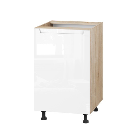 Корпус Стандарт дуб сонома, фасад Бостон білий глянець 101 50х72х52