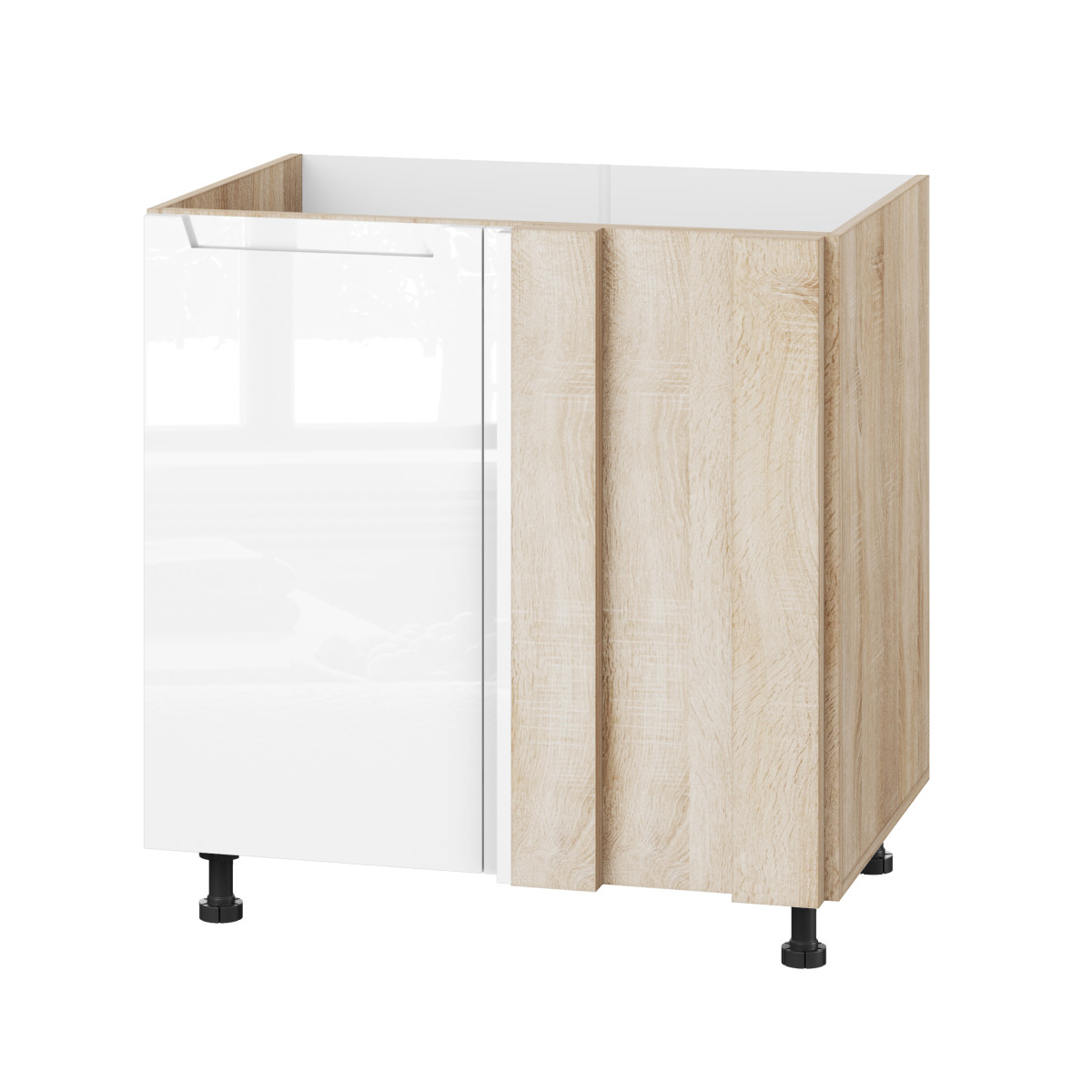 Корпус Стандарт дуб сонома, фасад Бостон білий глянець 103 80-100х72х52