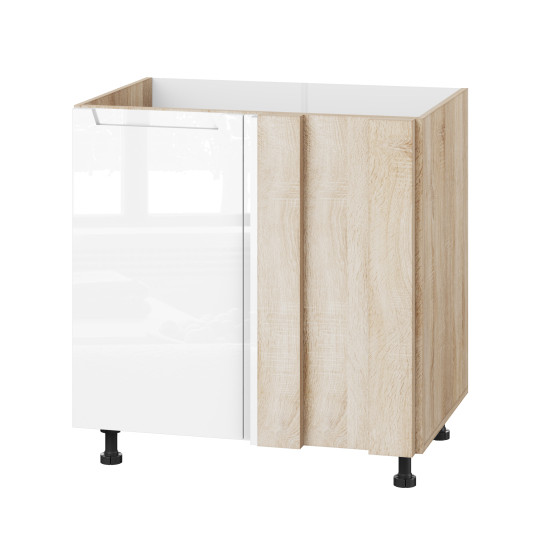 Корпус Стандарт дуб сонома, фасад Бостон білий глянець 103 80-100х72х52