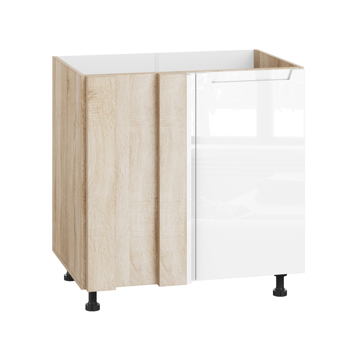 Корпус Стандарт дуб сонома, фасад Бостон білий глянець 103 80-100х72х52