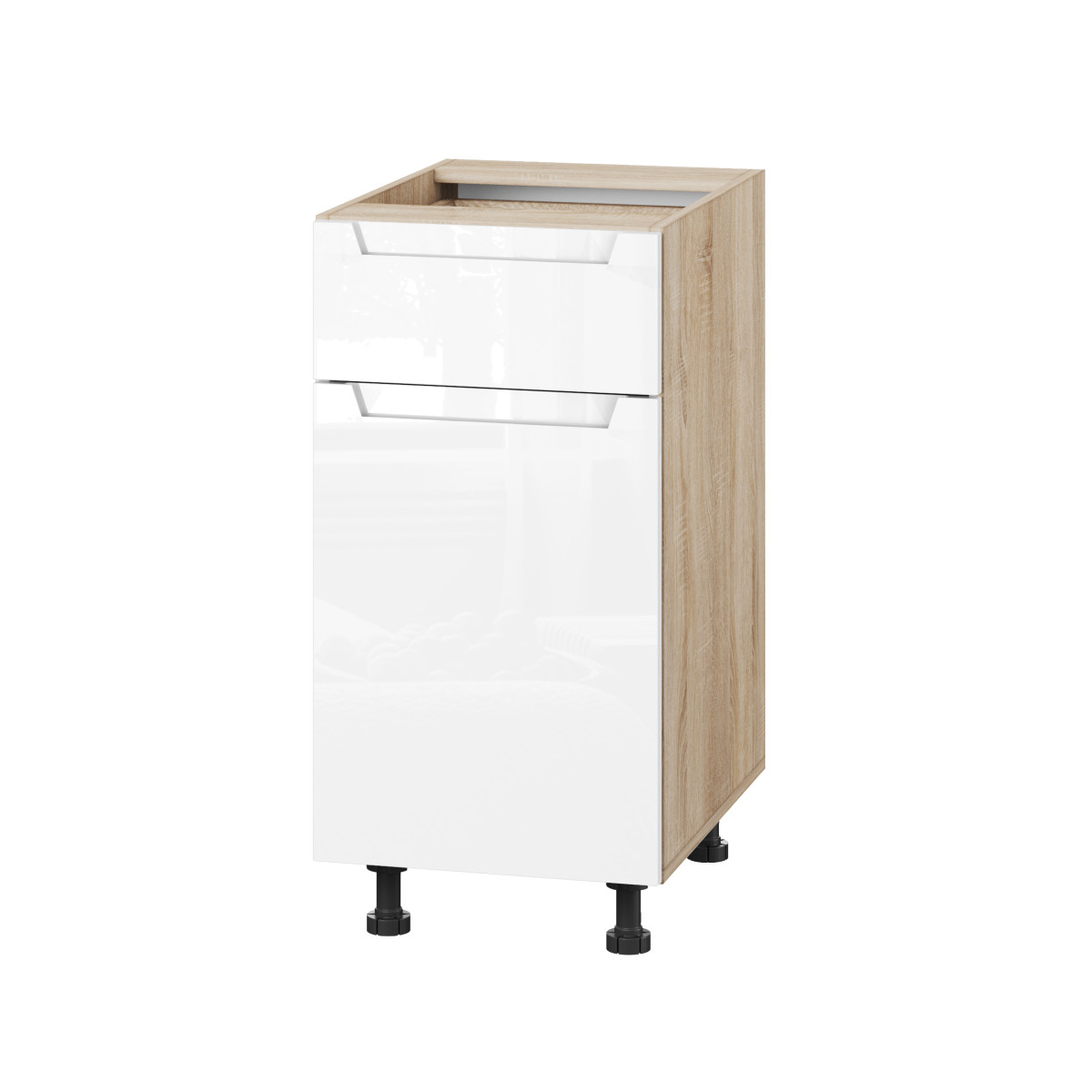 Корпус Стандарт дуб сонома, фасад Бостон білий глянець 111.SM-40x72x52