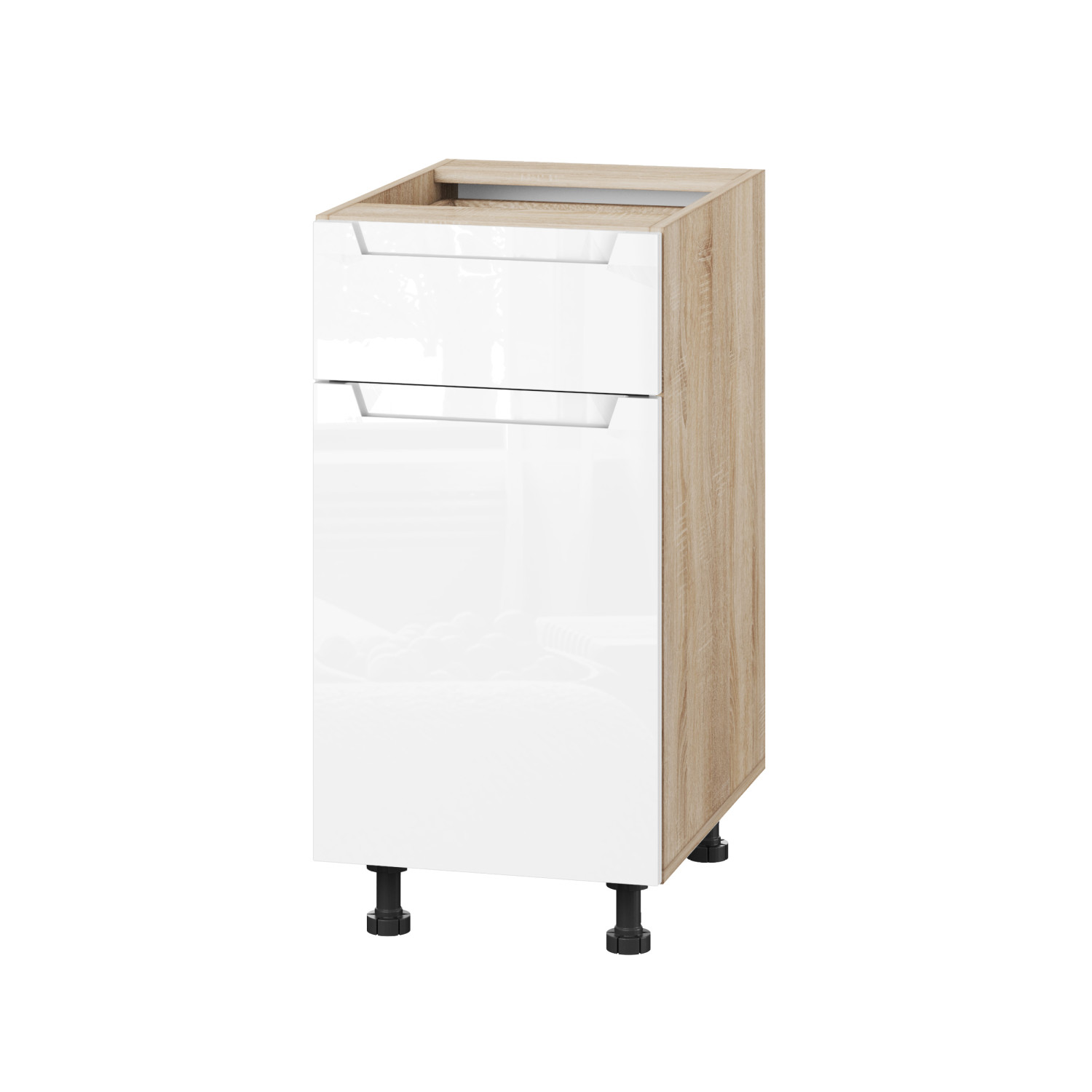 Корпус Стандарт дуб сонома, фасад Бостон білий глянець 111.SM-40x72x52